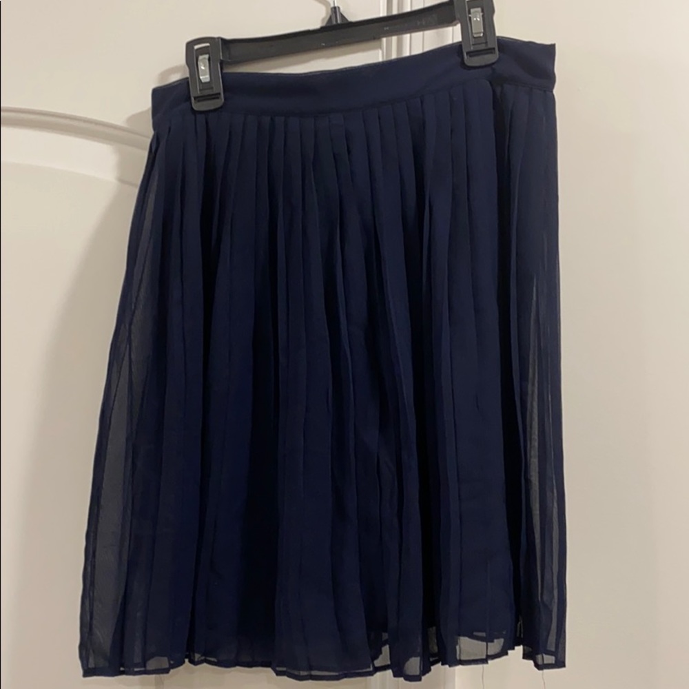 Navy Pleated Skirt Size Small